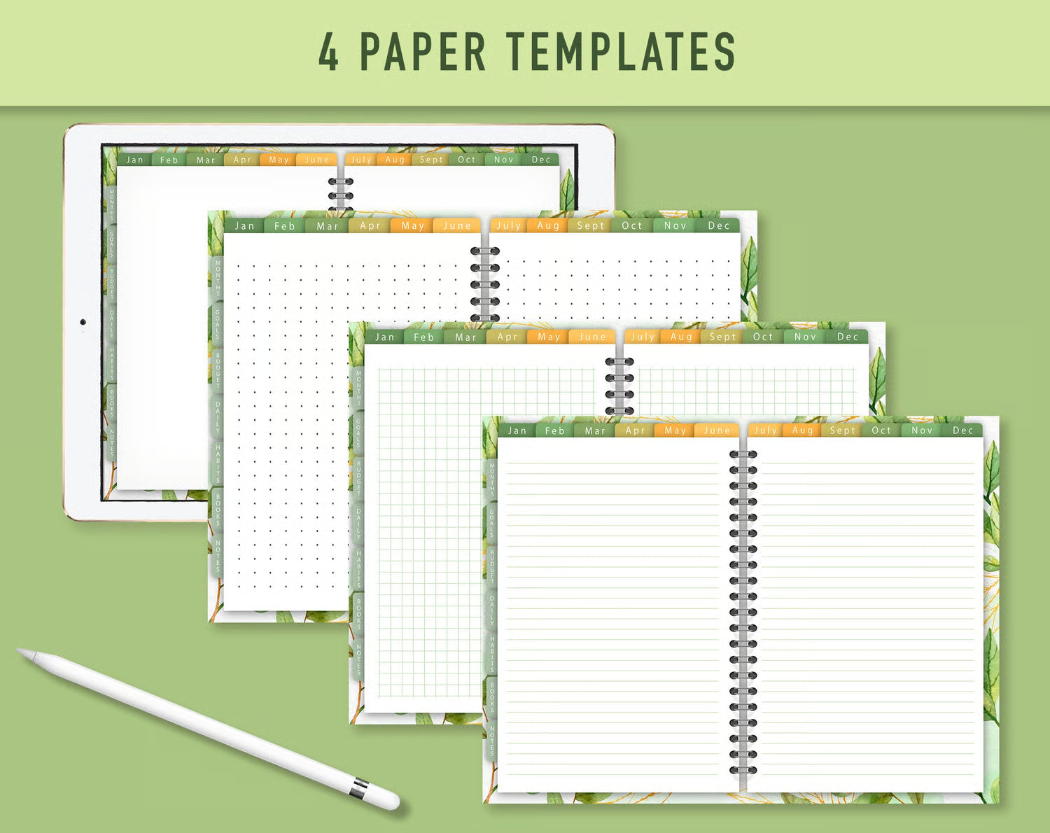 Digital Planner Goodnotes - Green