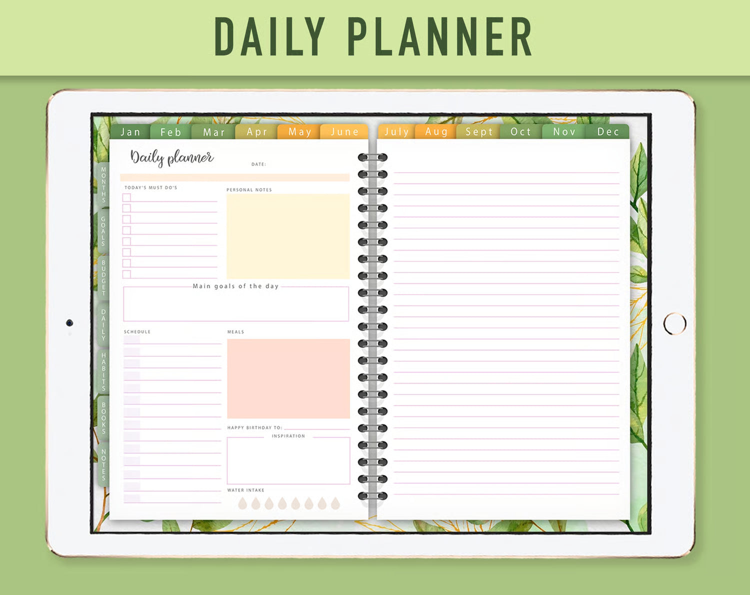 Digital Planner Goodnotes - Green